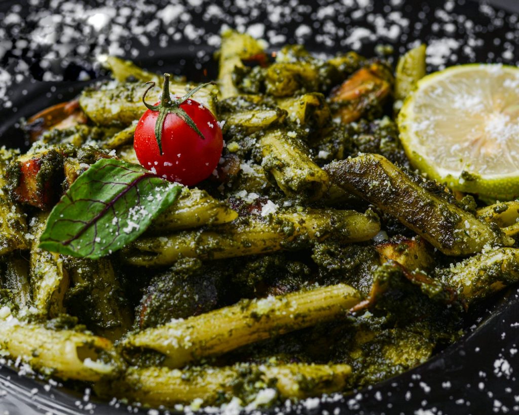 Garlic Herb Pesto Penne